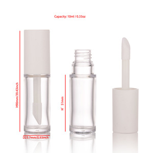 Tubos Vacíos para Brillo Labial PETG de Triple Calidad con Logotipo Personalizado, 10 ml, Tapa de Rosca, Acabado Mate Transparente, Cabezal de Brocha Grande - Product Image 4