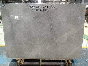 Las losas de piedra natural gris claro más baratas, baldosas de mármol gris para proyectos de ingeniería, suelo de pared de baño, <span class=keywords><strong>edificio</strong></span> de oficinas de Hotel - Product Image 3