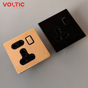 Prise murale pour téléviseur en acier inoxydable noir gris or rétro exquis à installation dissimulée - Product Image 5