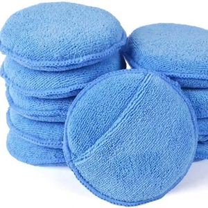 Éponge de polissage ronde en microfibre pour l'entretien automobile, séchage rapide, nettoyage et frottement intérieur - Product Image 1