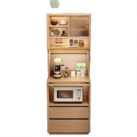 Buffet moderne minimaliste en bois d'ingénierie anti-moisissure, console de rangement en noyer pour salle à manger et salon