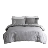 Taille US Textile de maison literie en microfibre velours Patchwork housse de couette ensemble housse de couette taie d'oreiller ensemble