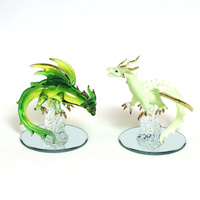 Nouveau design Figurines de dragon en verre de style chinois Souvenirs lumineux éclairés par LED Décoration de la maison Cadeau cool pour les enfants