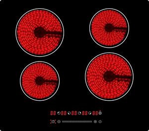 Placa <span class=keywords><strong>de</strong></span> <span class=keywords><strong>cocina</strong></span> inteligente integrada, 4 quemadores, placa calefactora <span class=keywords><strong>de</strong></span> cerámica, placa calefactora <span class=keywords><strong>de</strong></span> 4 quemadores, placa calefactora eléctrica infrarroja - Product Image 5