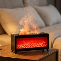 Diffuseur d'aromathérapie à effet flamme 3D, simulation de peinture, diffuseur d'huiles essentielles avec minuterie et veilleuse pour la maison