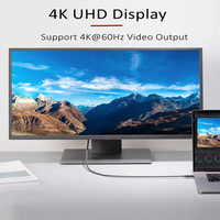 Kabel USB C pengisian daya cepat, Kabel pengisian daya USB C ke USB C Kabel nilon kepang Super cepat 20Gbps Video 4K 240W 100W 5A