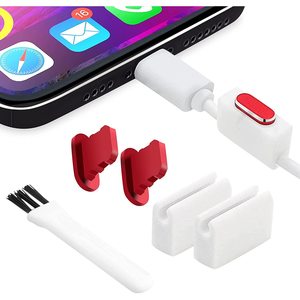 Bouchons anti-poussière pour iPhones Apple, protecteurs de câbles magnétiques en métal et plastique avec kit de brosses de nettoyage pour la protection du téléphone - Product Image 3