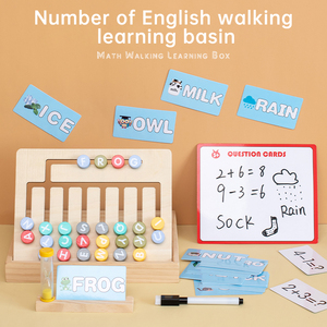 Fabbricazione professionale bambini educativi di apprendimento Montessori giocattoli in <span class=keywords><strong>legno</strong></span> <span class=keywords><strong>per</strong></span> bambini inglese e matematica giocattoli di apprendimento - Product Image 3