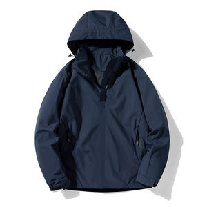 Chaqueta de Invierno para Hombre, Diseño Nuevo, Estilo Casual, Cortavientos, Logotipo Personalizado, Deportiva, Negra, con Capucha - Product Image 2