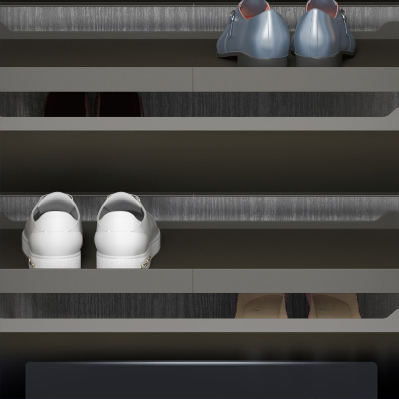 Lanca 4-tier rotating shoe rack, 800 cabinet size, gunmetal gray