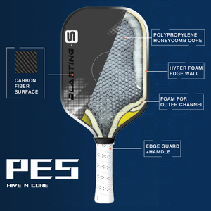 Vợt cầu lông JUSAIN PRO IV Hyproin 14mm GEN4, vợt lai, đạt chuẩn USAPA, di động, lõi tổ ong PP sợi carbon T700 nguyên chất - Product Image 3