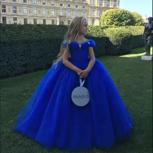 Puffy Blue Prinses Jurken Voor Meisjes