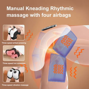 Masseur de genou à air comprimé PAKISS JB-704 avec chaleur, compression, trois vitesses de vibration et trois niveaux de chaleur - Product Image 5