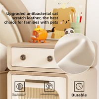 Table de chevet moderne et minimaliste pour enfants, armoire de rangement créative en forme de robot, pour garçons et filles, en bois massif, 2 tiroirs