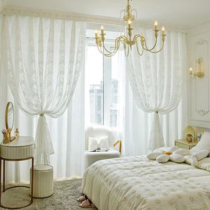 <span class=keywords><strong>Rideaux</strong></span> à œillets plissés modernes blancs en gros, à <span class=keywords><strong>double</strong></span> rangée, en jacquard, en dentelle, 100% polyester, toutes saisons - Product Image 5