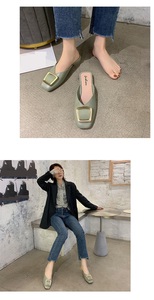 Sandali Piatti <span class=keywords><strong>da</strong></span> <span class=keywords><strong>Donna</strong></span> con Punta Chiusa e Fibbia Quadrata, Design alla Moda per Interni ed Esterni, Novità 2024 - Product Image 6