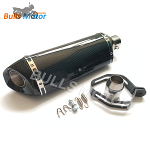 universal de fibra de carbono completa de la motocicleta silenciador de escape para bicicleta decarretera bicicleta de carreras - Product Image 2