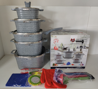 Ensemble de casseroles et poêles Cook Dinnerware 21 pièces avec 10 pièces d'ustensiles de cuisine, nouvelle arrivée, utilisation domestique, ensemble d'ustensiles de cuisine de cuisine