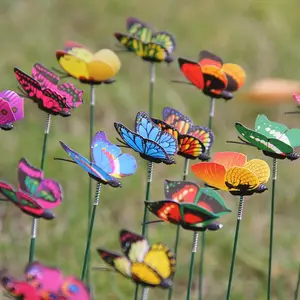 DREA farfalle giardino cortile fioriera colorata farfalla stravagante picchetti decorazione esterna vasi da fiori decorazione