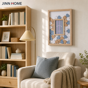 Cornice Portafoto in Legno JINN HOME, Decorazione a <span class=keywords><strong>Cuore</strong></span> Fluttuante, Cornice da Tavolo 4x6 Pollici, Portafoto per Arredamento Casa, Regalo per la Famiglia - Product Image 3