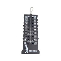 Compteur de coups de golf Amrta Deluxe 18 trous en plastique ABS léger, durable, portable, noir, accessoires de golf personnalisés, vente en gros