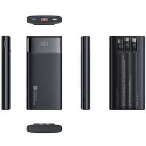 Batería Externa OEM con Cable Integrado de Polímero de Litio 10000mAh-22.5W, Carga Rápida PD, Universal, Portátil, Pantalla LED, <span class=keywords><strong>3</strong></span> Cables, Lista para Viajar - Product Image 5