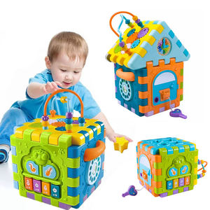 Cube d'activités 3D DIY Montessori avec musique et lumière, jouet musical multi-faces pour développer la motricité fine et l'apprentissage précoce, cadeau idéal - Product Image 1