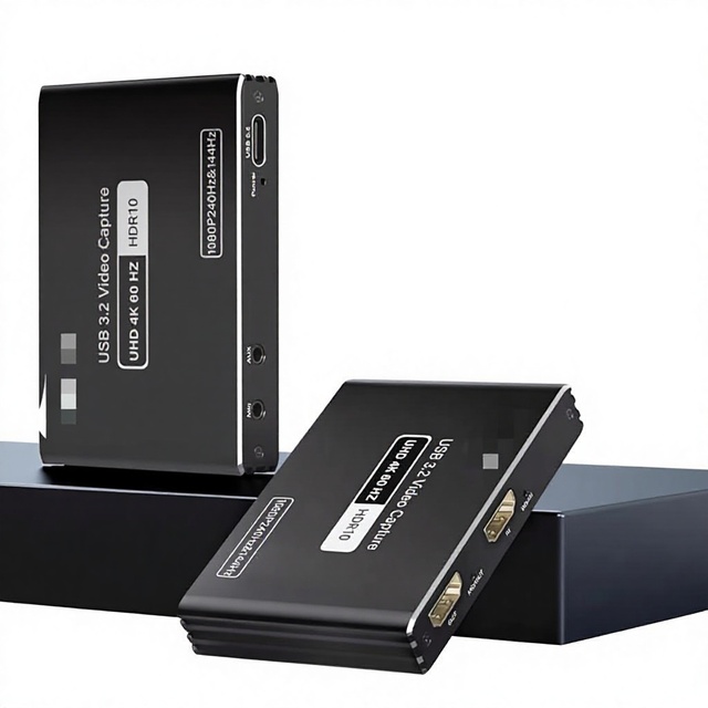 4K 60fps Metal Black Live Streaming Capture Card for PS5 Phones IPads-Compatible with StreamingSwitch and Video Sources