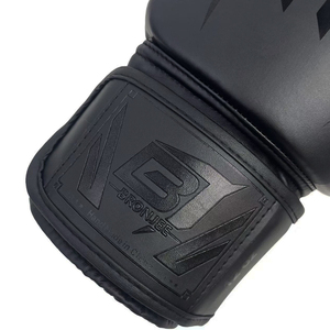 Bronjee ถุงมือต่อย<span class=keywords><strong>มวย</strong></span>ไทยสีดำด้านคลาสสิกสำหรับเด็กผู้ใหญ่ - Product Image 3