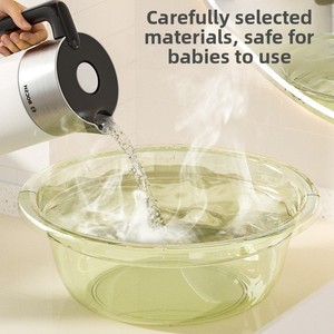 Bassine de lavage en PP transparent épaissi, résistante aux chutes, grande taille, pour cuisine, dortoirs étudiants, usage domestique et bébés - Product Image 2