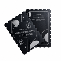 Ensemble Cadeau Romantique de Mahjong en Plastique Noir Mat et Rose Poudré avec Mélange de Tuiles de Mahjong à Marque Privée