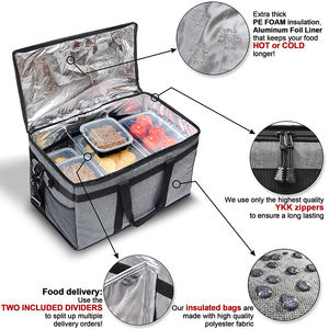 Sacs personnalisés de grande capacité pour camping plage pique-nique sacs fourre-tout à bandoulière isolés thermiquement restaurants sacs de livraison pour la nourriture - Product Image 4