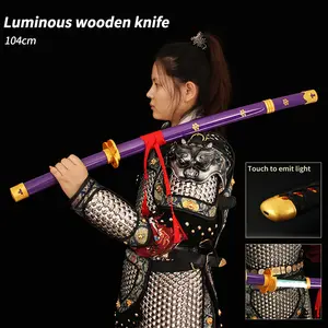 Luminescent 1 Piece Zoro Sword Wooden 104cm Katana Cosplay Realistic Collection Anime Japanese 1 Piece