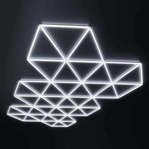 Lumière LED pour réparation automobile, lumière LED en forme de nid d'abeille pour lavage de voiture, forme hexagonale pour atelier, garage, plafond, éclairage pour le detailing automobile et les zones de lavage - Product Image 6