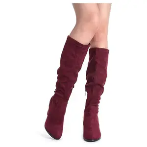 Neue hochwertige, klobige, extra breite Shaft-Stiefel Hot Selling-Winters tiefel für kniehohe Wildleder stiefel für Frauen über dem Knie