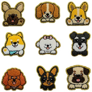 แพทช์รีดติดผ้าลายการ์ตูนน้องหมาน่ารัก ปักด้วยไหมเชนีล บนผ้าเดนิมเคลือบ PVC สำหรับเสื้อผ้าเด็ก กระเป๋าเป้สะพายหลัง งานฝีมือ DIY - Product Image 3