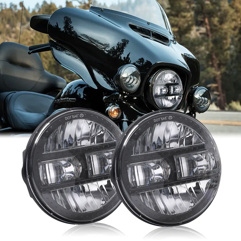 LOYO yeni patentli ürün nokta/e-işareti onaylı 5.75 inç led far yüksek düşük işın ile Harley Davidson için
