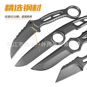 [Cuchillo de Diseño Independiente] Cuchillo Recto de Acero DC53 de Una Pieza, Cuchillo para Exteriores, Daga Tallada por CNC, Personalizable - Product Image 4