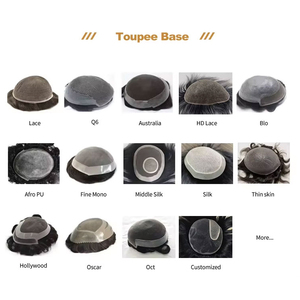 Vente en Gros Belles Perruques Courtes Indiennes en Cheveux Humains Base Soie pour Hommes, Système de Prothèse Capillaire et Toupet <span class=keywords><strong>Homme</strong></span> - Product Image 4