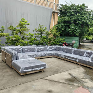 फैक्टरी मूल्य उद्यान फर्नीचर आउटडोर लाउंज पैटिओ सेशनल सोफा सेट मॉड्यूलर कुशन सोफे आउटडोर फर्नीचर सोफा सेट - Product Image 5