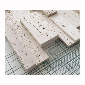 Mosaïque en travertin blanc, carreaux de sol classiques, longues bandes, pour balcon, salle de bain, cuisine, revêtement mural super blanc, travertin - Product Image 5