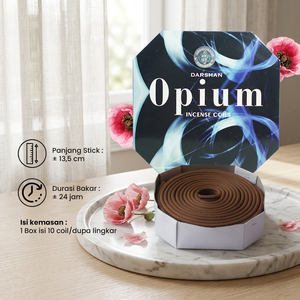 Encens naturel doux parfumé aux fleurs, durée de combustion de 24 heures, modèle Dupa India Coil Darshan pour le soulagement du stress, la méditation et la prière - Product Image 2