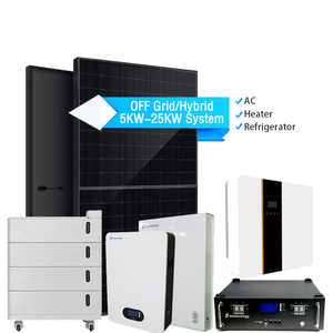 3KW 4KW 5KW 8KW 10KW 12KW 15KW 20KW 25KW Système solaire domestique 5KW 5000Watt 5000W Système solaire hybride Système d'énergie solaire