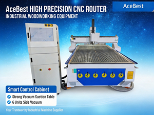 CNC Wood Router Machine Automatic Wood Cutting Carving Engraving Equipment for Furniture Cabinet Door Making Industrial Workshop