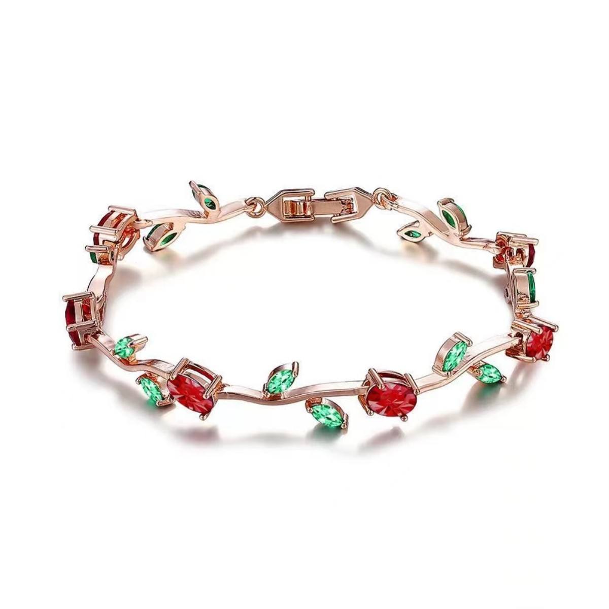 Rose gold zircon bracelet