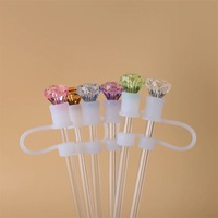 Offre Spéciale : Capuchon de paille 3D en silicone et strass pour pailles de 10 mm (0,4 pouce)