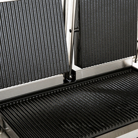 Grille panini électrique à double plaque entièrement rainurée