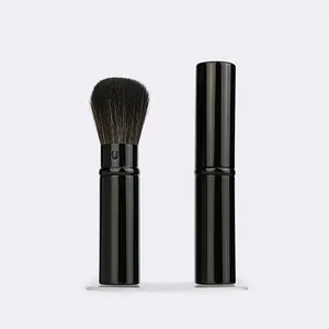 BEILI Retractable Makeup Brush Travel Kabuki Face Blush Brush Portable Powder Sunscreen Brush with Cover