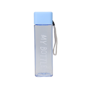 450ml BPA Free Cute Plastic blank water cup Transparent Clear Water Bottle Reusable Square Shape Plastic Water Bottle