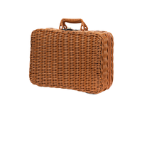 Offre Spéciale écologique PP plastique rotin boîtes de rangement tissé à la main Rectangle Vintage Style cuisine Camping en plein air